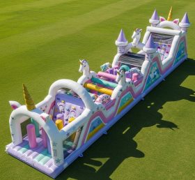 T7-4050 Unicorn Theme Inflatable Obstacle Course