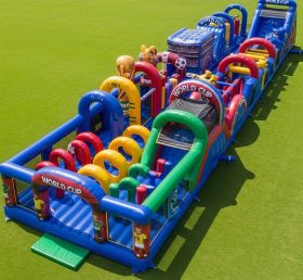 T7-4077 World Cup Theme Inflatable Obstacle Course