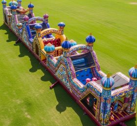 T7-4089 Aladdin Theme Inflatable Obstacle Course