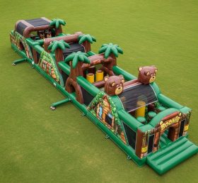 T7-4133 Boonie Bears Theme Inflatable Obstacle Course