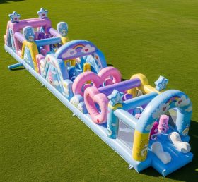 T7-4138 Care Bears Theme Inflatable Obstacle Course