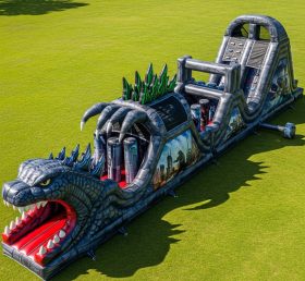 T7-4186 Godzilla Theme Inflatable Obstacle Course