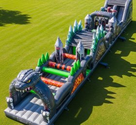 T7-4187 Godzilla Theme Inflatable Obstacle Course