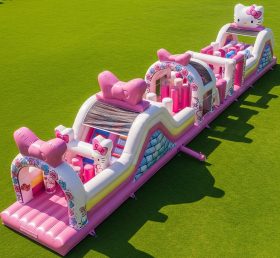 T7-4196 Hello Kitty Theme Inflatable Obstacle Course