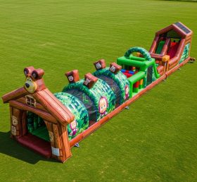 T7-4234 Masha and the Bear Theme Inflatable Obstacle Course
