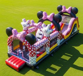 T7-4243 Mickey & Minnie Theme Inflatable Obstacle Course