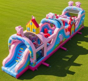 T7-4301 Peppa Pig Theme Inflatable Obstacle Course