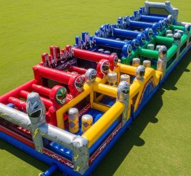 T7-4324 Power Rangers Theme Inflatable Obstacle Course