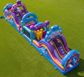 T7-4348 Shimmer & Shine Theme Inflatable Obstacle Course