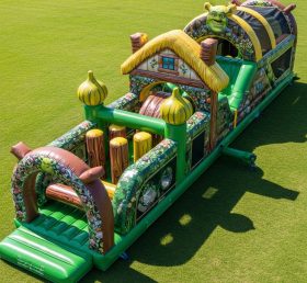 T7-4354 Shrek Theme Inflatable Obstacle Course