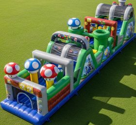 T7-4385 Super Mario Theme Inflatable Obstacle Course