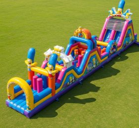 T7-4417 The Simpsons Theme Inflatable Obstacle Course