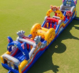 T7-4446 Tom and Jerry Theme Inflatable Obstacle Course