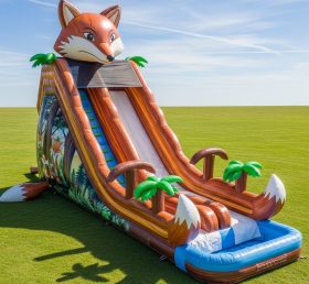 T8-5412 Fox Theme Inflatable Water Slide