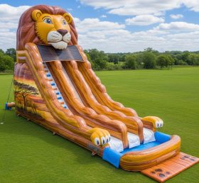 T8-5418 Lion Theme Inflatable Water Slide