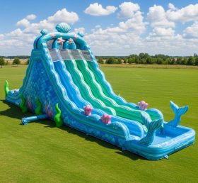T8-5420 Mermaid Theme Inflatable Water Slide
