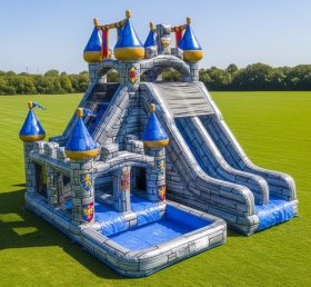 T8-5477 Castle Kingdom Theme Inflatable Water Slide