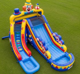 T8-5502 Clown Theme Inflatable Water Slide