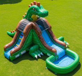 T8-5531 Dinosaur Theme Inflatable Water Slide
