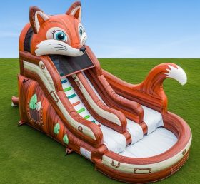 T8-5605 Fox Theme Inflatable Water Slide