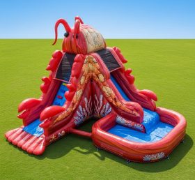 T8-5667 Lobster Theme Inflatable Water Slide