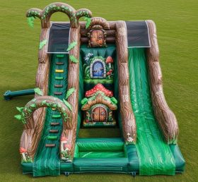 T8-5672 Magic Forest Theme Inflatable Water Slide