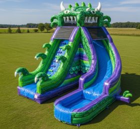 T8-5694 Monster Theme Inflatable Water Slide
