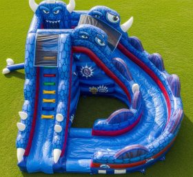 T8-5698 Monster Theme Inflatable Water Slide