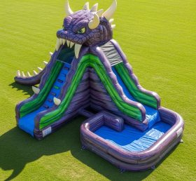 T8-5699 Monster Theme Inflatable Water Slide