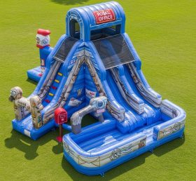 T8-5771 Post Office Theme Inflatable Water Slide