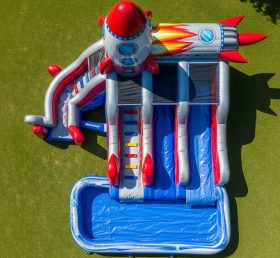 T8-5791 Rocket Theme Inflatable Water Slide