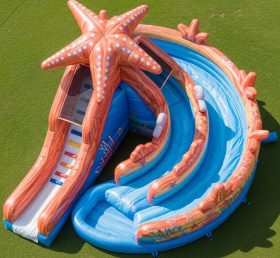 T8-5825 Starfish Theme Inflatable Water Slide