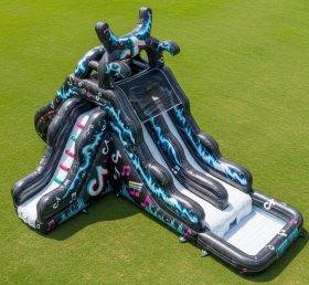 T8-5836 TikTok Theme Inflatable Water Slide
