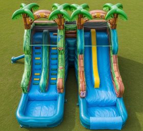 T8-5846 Tropical Theme Inflatable Water Slide