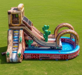T8-5877 Wild West Theme Inflatable Water Slide