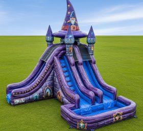 T8-5887 Wizard Theme Inflatable Water Slide