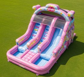 T8-7133 Barbie Theme Inflatable Water Slide