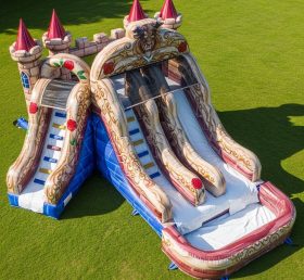 T8-7148 Beauty and the Beast Theme Inflatable Water Slide