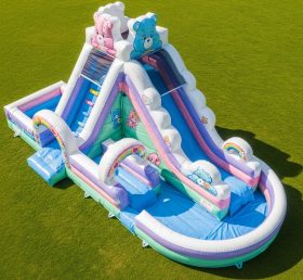 T8-7188 Care Bears Theme Inflatable Water Slide