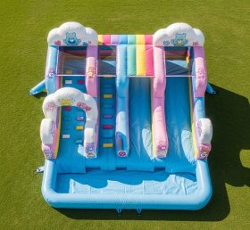 T8-7190 Care Bears Theme Inflatable Water Slide