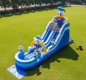 T8-7215 Donald Duck Theme Inflatable Water Slide