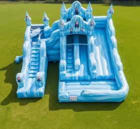 T8-7233 Frozen Theme Inflatable Water Slide
