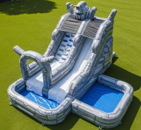 T8-7256 Gundam Theme Inflatable Water Slide
