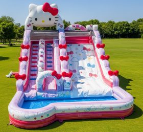 T8-7264 Hello Kitty Theme Inflatable Water Slide