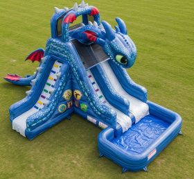 T8-7268 How to Train Your Dragon Theme Inflatable Water Slide