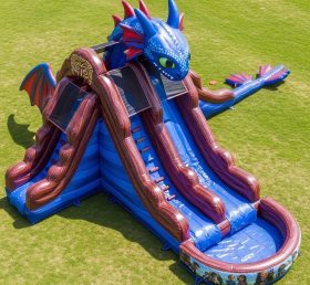 T8-7271 How to Train Your Dragon Theme Inflatable Water Slide