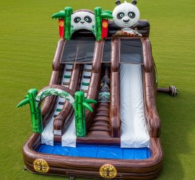 T8-7283 Kung Fu Panda Theme Inflatable Water Slide