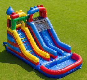 T8-7286 Lego Theme Inflatable Water Slide