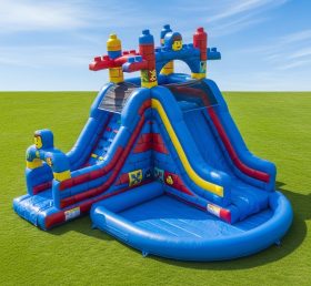 T8-7290 Lego Theme Inflatable Water Slide