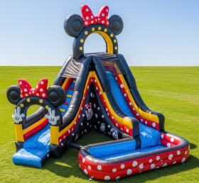T8-7320 Mickey & Minnie Theme Inflatable Water Slide